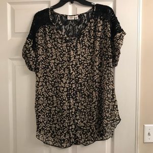Cato 14/16 Floral/Lace Blouse